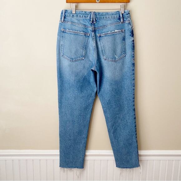 Good American | The Weekender Jeans Distressed Straight Leg Indigo Blue Size 26 - Picture 5 of 8